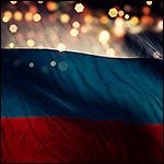 Russia National Flag Light Night Bokeh Abstract Background