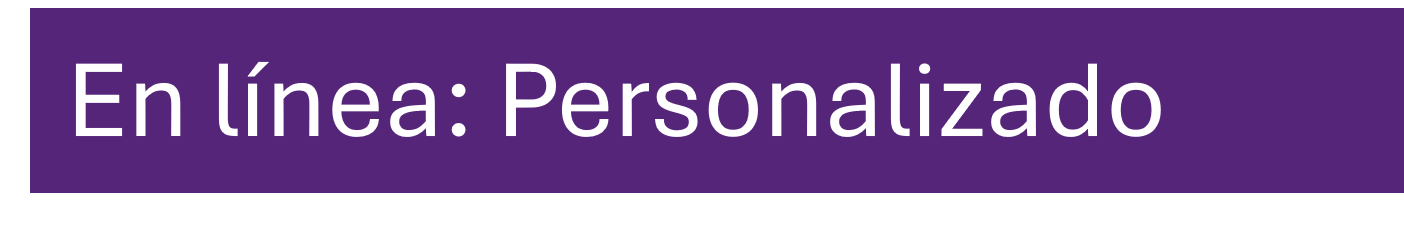 En línea: Personalizado